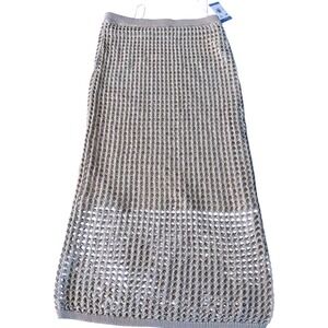 Steve Madden Gray Crochet‎ Maxi Skirt Bohemian Sz XXL / Orig Tag $79 /#6113